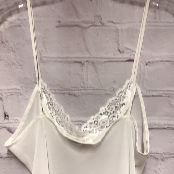 Vintage SLIP Dress Shear w Lace off White by Dentelle      Size M - Picture 8 of 15